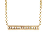 0.06ct 14k Yellow Gold Diamond Bar Pendant